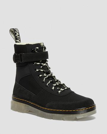 Black Women's Dr Martens Combs Tech Iced Casual Boots | CA 82OKI